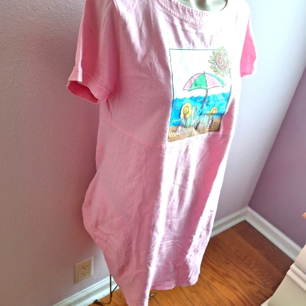 Bathing suit cover up t,shirt dress